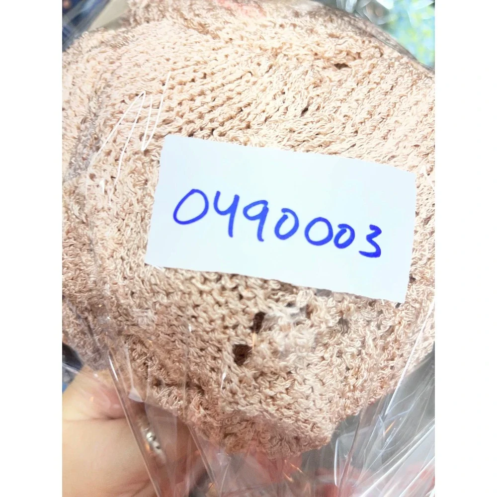 Free People Zinnia Top Pink‎ Sand Combo Crochet Metallic Ruched Bell Sleeve M